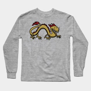 Dragon in Red and Gold Long Sleeve T-Shirt